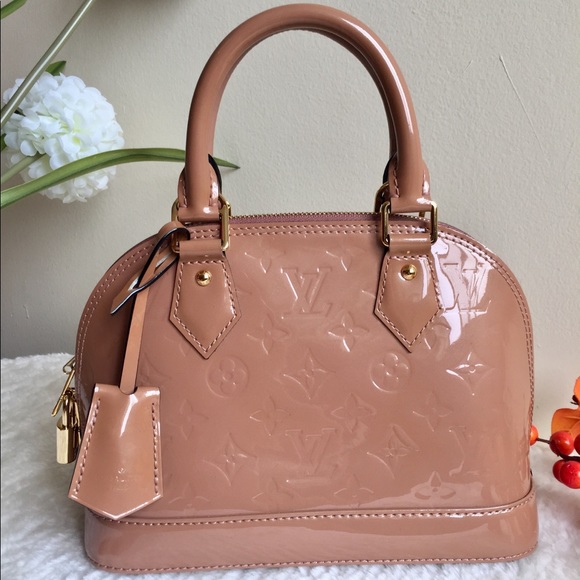 Louis Vuitton Rose Velours Vernis Alma BB - Picture 16 of 16